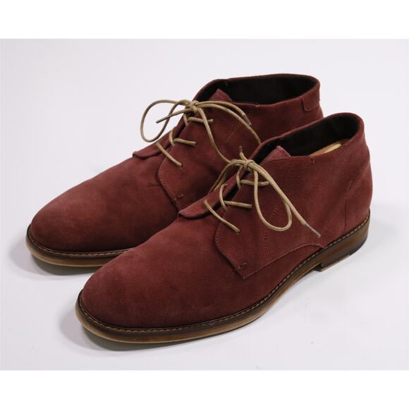 Julian & Mark Burgundy Suede Leather Ankle Chukka Boots Men's US 11 - Picture 2 of 12